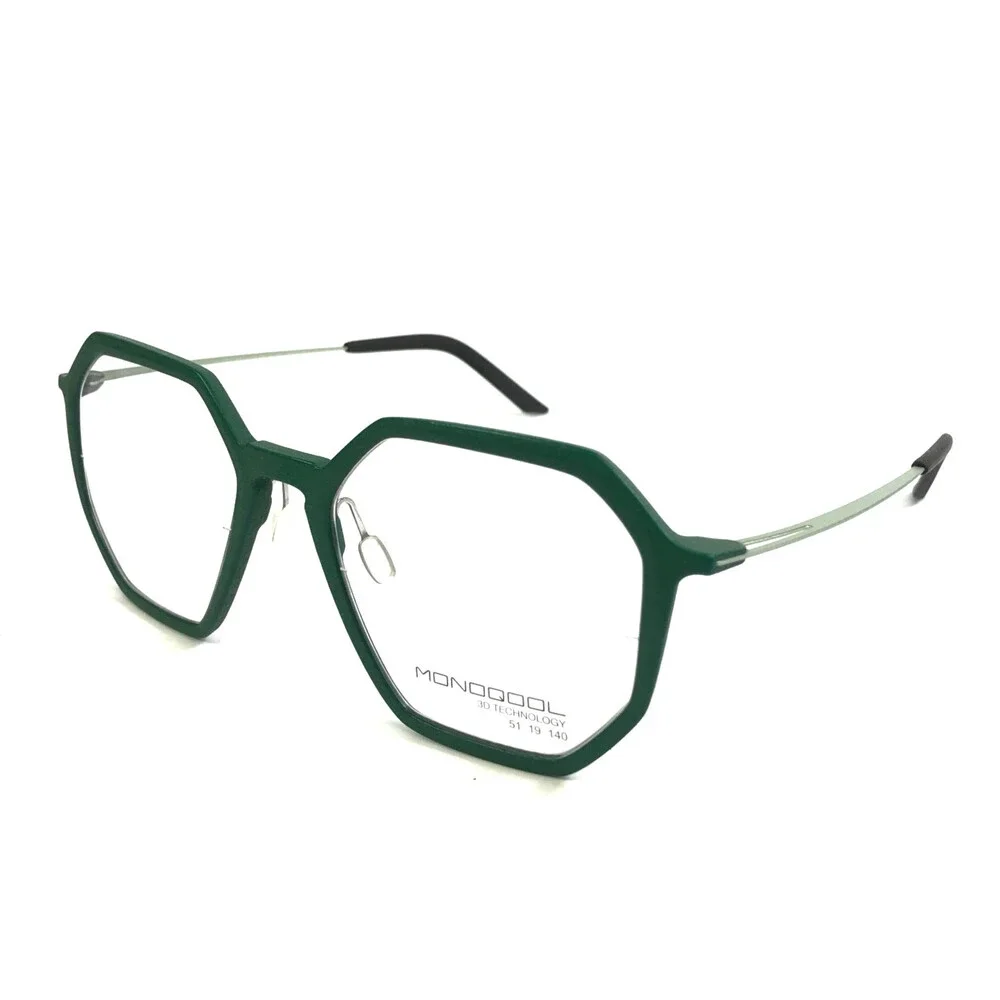 Monoqool Eyeglasses Frames DH Dauphine 68 17s Emerald Green Heptagonal 50-19-136